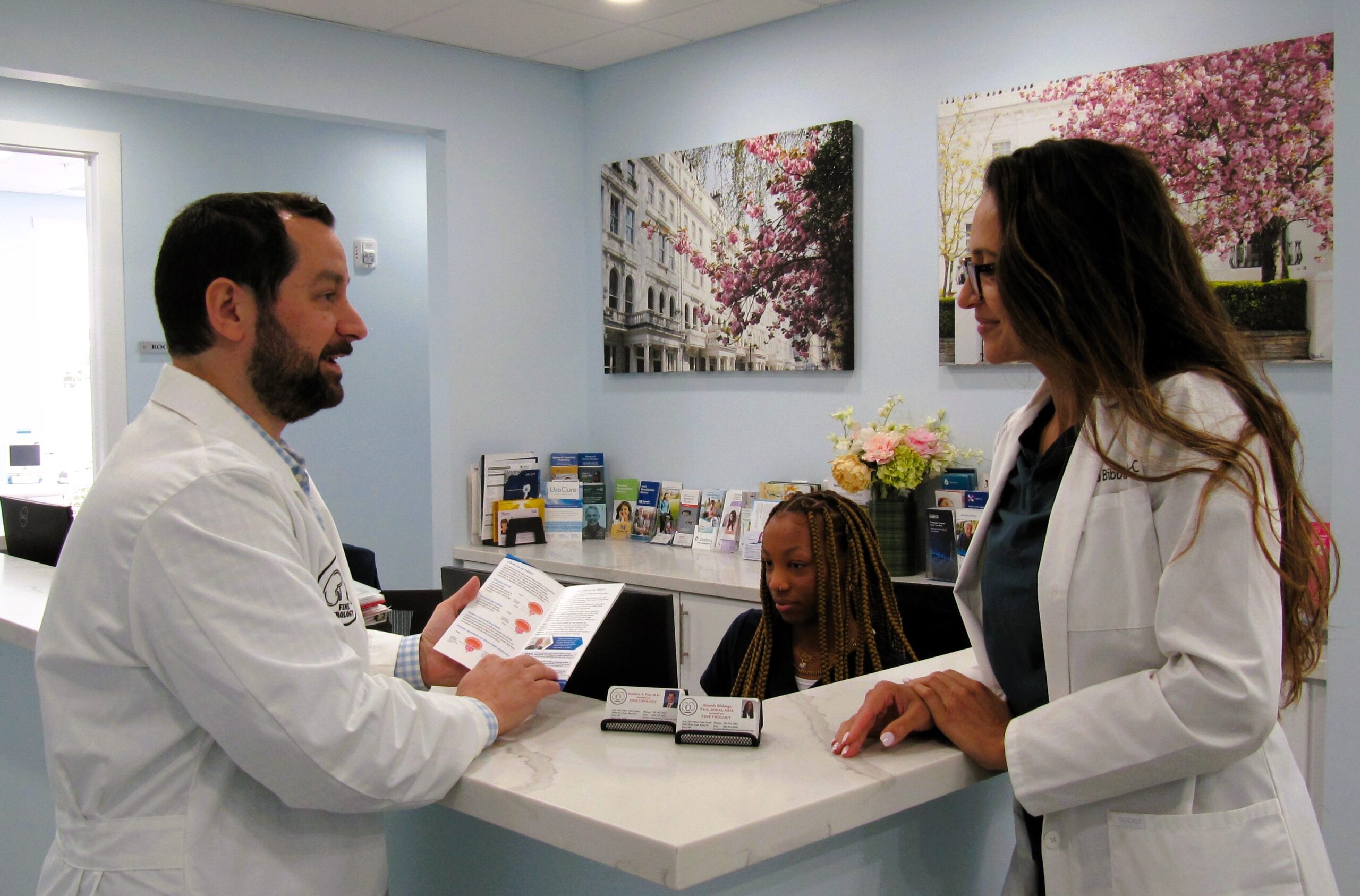 Dr. Matthew Fine and Amanda Bibbings, PA-C at Fine Urology in Davie, FL